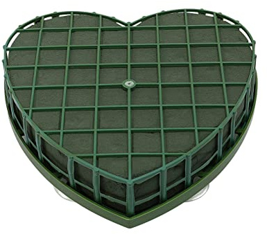 DEARMAMY 1pc Floral Foam Blocks Heart Shape Floral Foam Blocks Foam Bricks with Suction Cup for Wedding Holiday Arrangements Florist Supplies