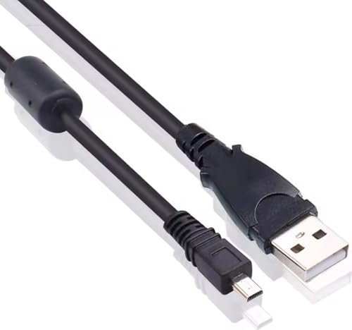 USB Câble Chargeur 8-Pin Câble de Données 150cm compatible avec Appareils Photo Sony Cybershot DSCH300, DSCW370, DSCW830, DSC-H200, DSC W670 W710 W800 W810 S950 S980