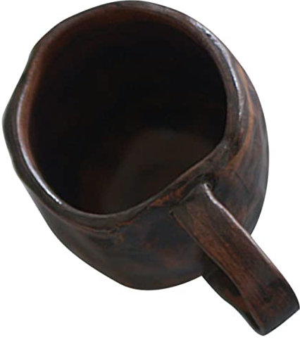 Gatuida Boccale in Ceramica Tazze Gres Tazza Porcellana Bicchiere D'acqua Dipinto a Mano Black