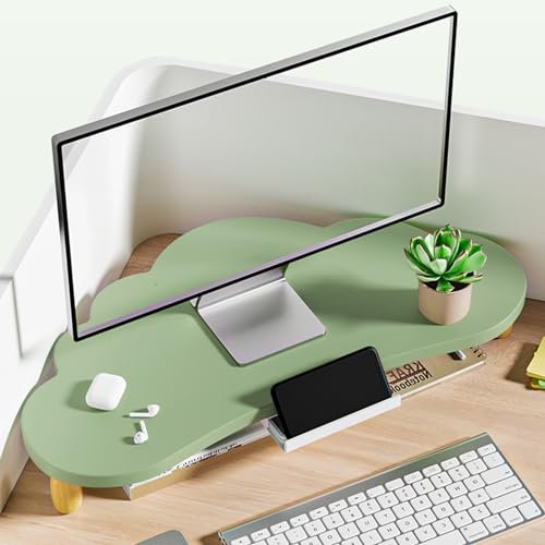 FHPEWXDG Soporte de Esquina para Monitor de computadora portátil con cajón, Soporte de Almacenamiento Triangular en Forma de Nube, Organizador de Pantallas de computadora para Sala de Estudio.