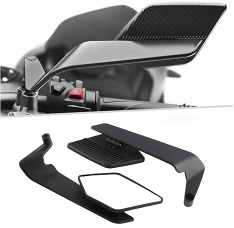 VODHXA Motorrad Spiegel für Aprilia RS 125 1997-2024, Drehbarer Motorrad Rückspiegel Motorrad Stealth Spiegel, Motorrad Rückspiegel Seitenspiegel, Winglets Spiegel Kits