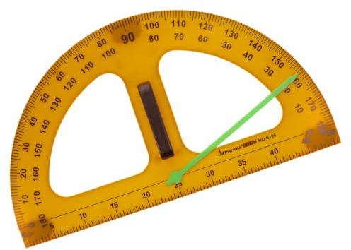 SEWACC Half Circle Protractor for Teachers Lightweight Measuring Tool with Handle for Geometry Lessons Convenient Classroom Supplies for Accurate Angle Measurement