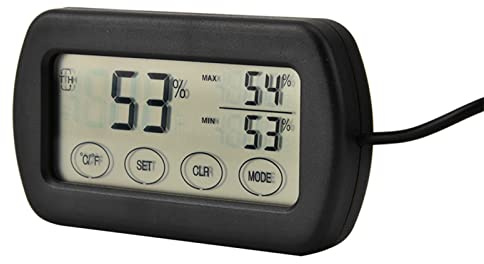 RiToEasysports LCD Display Incubator Digital Termoir Thermometer Thermometer Hygrometer and Fahrenheit/Celsius Sumierables Ideal for the Incubator Egg/ABS Reptile Tank