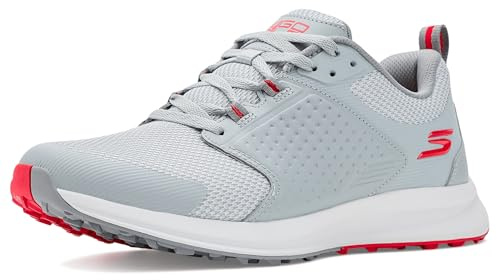 Skechers Scarpe da Golf da Uomo, idrorepellenti, con Tacchetti, Colore Grigio, Taglia 40
