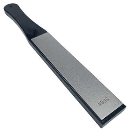 Afilador de cuchillos diamante mano con amoladora dos caras y mango acrílico, varilla afilar profesional, grano 150-1200#(150 800)