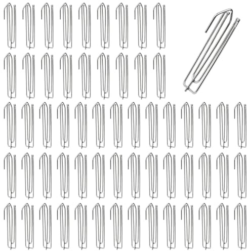 60 Stück Gardinenhaken, Vorhang Haken Metall, Curtain Hooks für Schienen, Gardinenringe mit Haken, Faltenhaken für Gardinen (4 Zinken)