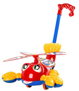 Yunhgft Giocattolo di Equilibrio, Aereo Dei Cartoni Animati, Carrello Giocattolo, Giocattoli per Attività di Sviluppo Precoce, Giocattoli Da Spingere E, rosso, Taglia unica