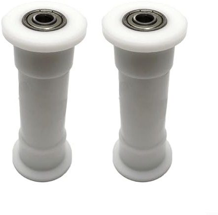 BlesConi 2 ruedas de rodamiento para equipos de fitness, polea de rodillo de máquina de remo de plástico, agujero de montaje de 8 mm, 42 mm de diámetro, 109 mm de altura para alta capacidad de carga