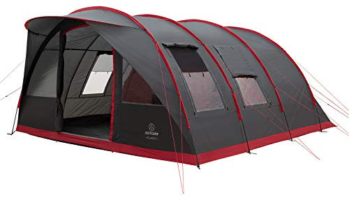 JUSTCAMP Atlanta 7 Personen Familienzelt, Tunnelzelt mit Vordach, eingenähtem Boden, Stehhöhe
