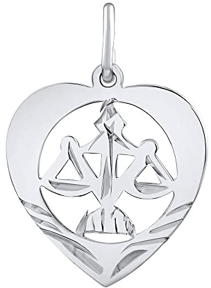 SILVEGO Ciondolo da Donna in Argento 925 Segno Zodiacale Bilancia