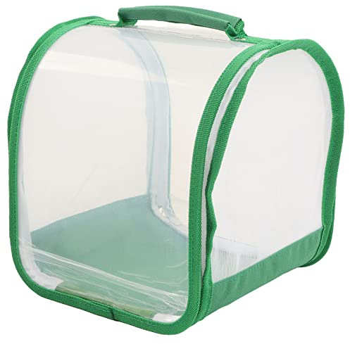 Bur för Insekter och Fjärilar, Bärbar Terrarium Clear Mesh Enclosure, Hopfällbar Utomhus Observationsväxt och Terrarium för Smådjur Fjärilshöljen med Handtag, 7.9x7.9x8.9in