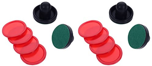 Toyvian 2sätze Tischspiel Zubehör Teiliges Air Hockey Mit Tiefblauen Paddles Roten Pucks Und Filzunterlagen Robuste Umweltfreundliche Materialien Für Unvergessliche Spielmomente
