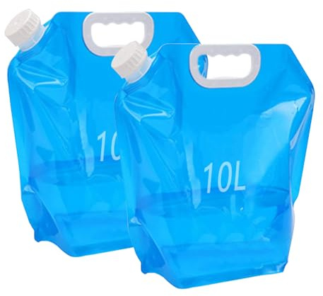 Kamiya 5/10L Faltbarer Wasserkanister mit Dichtem Deckel,Flexibler Wasserkanister,5/10 Liter Faltbarer Wasserkanister Bpa-Frei für Outdoor Camping