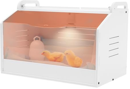 Kükenwärmebox, Aufzuchtbox mit Wärmelampe & Thermometer 220V | Brutbox für Geflügel, Reptilien, Kleintiere & Küken