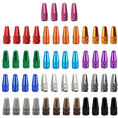 RMAPLES 52 PCS Bicycle Presta Valve Cap Multi Color Bike Tire Caps Cycling Valve Cap for Mountain Bike Road Bike French Style Cap Dust Covers 13 Colors, QAZ123