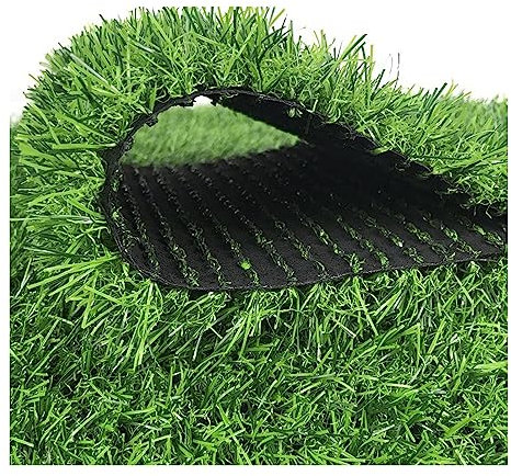 Tappeto per esterni con erba artificiale, 2.5 cm di spessore, realistico tappeto erboso per giardino, cortile, prato artificiale, tappetino per erba sintetica (0.6x7.9m/2x26Feet)