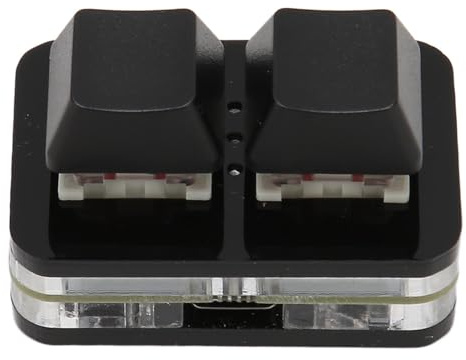 Topiky 2-Tasten-Gaming-Tastatur, USB-C, 2-Tasten-Tastatur, OSU-Hotswap, RGB-LED-Hintergrundbeleuchtung, Makroprogrammierung (Schwarz)