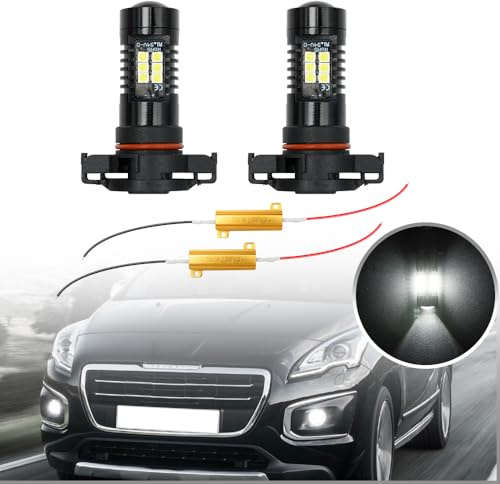 NSLUMO ampoules antibrouillard LED pour P/eugeot 207 208 2008 3008, | C/itroen C3 pour PSX24W Led ampoule, ampoules antibrouillard pour P/eugeot 207 2Pcs feux antibrouillard