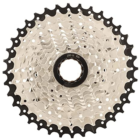 equlup 10 Speed Bikes Freewheel, 11-36T Bike Cassette Sprocket with Hollow Design High Strength Steel Cycling Repair Part for Mountain Road Bikes