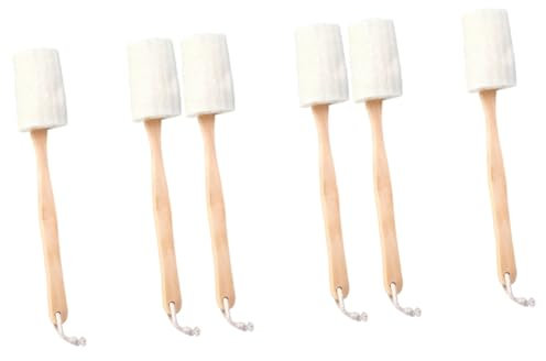 Beaupretty 6stücke Holzgriff Natürliche Peeling Loofah Rückenbürste Für Sanfte Hautreinigung Im Bad Um Abgestorbene Zu Entfernen Zu Glätten