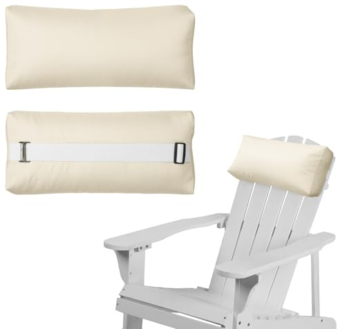 Rasugarlary Almohada para la cabeza de chaise lounge, paquete de 2 almohadas para sillas de salón al aire libre con correa ajustable, almohadas para reposacabezas para patio, patio, playa, piscina,