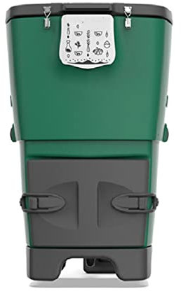 Máquina de compostaje Cubo de compostaje térmico, cubo de compostaje grande for exteriores, 120 l/32 galones, compostaje de material de aislamiento, compostaje acelerado con gran apertura y recolecció