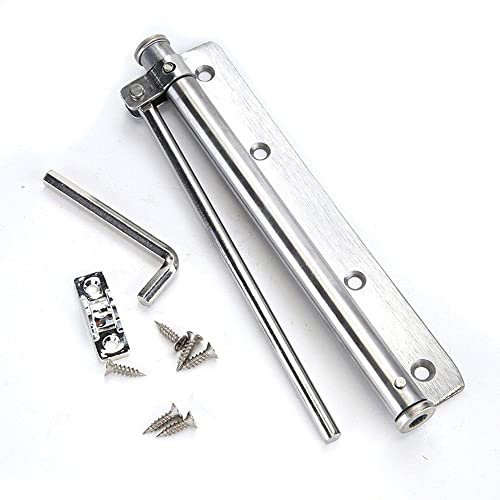 WANGZEYU TüRschliesser Verstellbarer automatischer Türschließer aus Aluminiumlegierung, automatische Türfeder, silberfarbene Intensität, geeignet for Brandschutztüren, 40 kg TüR SchließEr