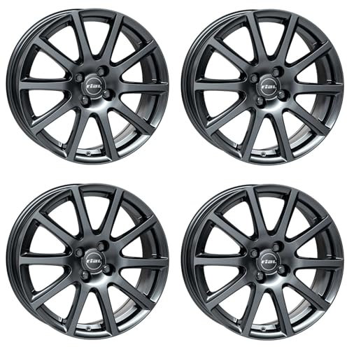 4x Rial Felgen Alufelgen Milano 6.0Jx15 ET38 4x98 titanium kompatibel mit FIAT 500 Fiorino Idea Linea Panda