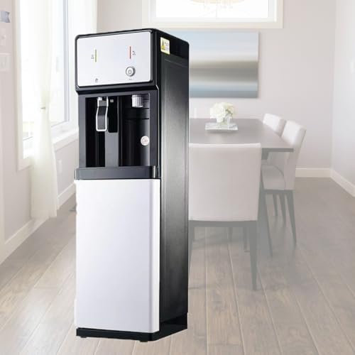 Freestanding Mains Fed Unit Floor Standing Water Cooler, Ice and warm Dual Function, Ideal for Home Office Water Tea Coffee Drinking fountain - Pipeline-connected Commercial Water Dispenser
