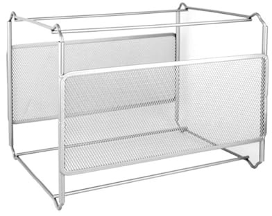 Yabauuop Boite Dossier Suspendu,Boîte D'Fichier En Métal Maillé Boîte Rangement Support,Pliable Fichier Suspendu Pour Bureau Et Maison, Format A4-Contenir 40 Dossiers Suspendus Fournitures De Bureau