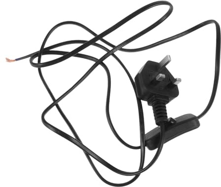 Alipis Power Cord Plug with Inline Switch 1.8 Metre UK Plug Replacement Cable for Home Electrical Devices Table Lamps