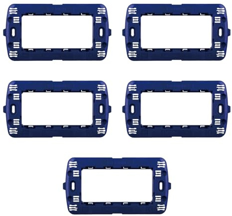 5 Supporti 4 moduli/posti, Compatibile Con BTicino Living, Scatola 504, Realizzato In plastica di alta qualità, 100% compatibile con le placche e i moduli originali