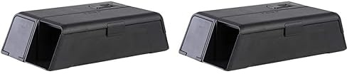 PROTECT HOME Elektronische Mausefalle, sauber und sicher gegen Mäuse, effektive und giftlose Mäusebekämpfung, 1 Falle, Schwarz (Packung mit 2)