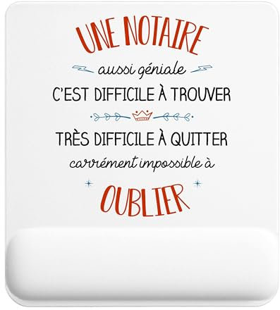Planetee Tapis de Souris Une Notaire Aussi géniale | Accessoire Bureau Ergonomique - Idéal pour Anniversaire, Collègue, Secret Santa Noël, Fête des Pères et Fête des Mères