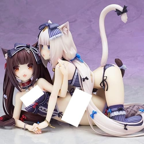 NFsgVCGJ Anime-Figur – Vanille/Chocola Liegende DownAction-Figuren, Anime-Sammlerstücke, Comic-Figur, Modell, Spielzeug/Dekoration (Größe: Vanille)