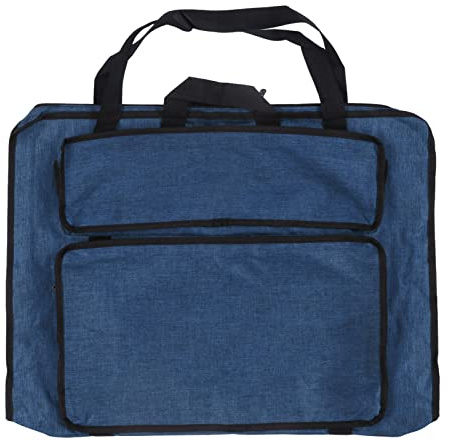 OPSDKVKS Kunsttasche, faltbar, tragbar, großes Fassungsvermögen, Tasche für Zeichenbrett, Aufbewahrungstasche für Zeichenbrett mit Reißverschluss, Reise-Skizzentasche für Kunstbedarf, (Blau)