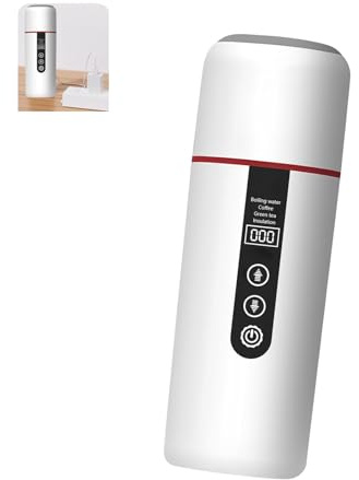 XAGMODSHN 12 V/24 V Auto Caffettiera USB Elettrico Stufa Ad Acqua 500ml Rustless Trasportabile Piano Viaggio Riscaldamento Tazza con USB per Caffè & Tè
