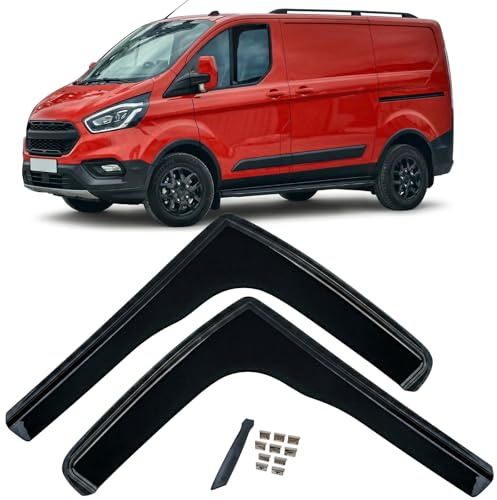 Windabweiser Regenabweiser 2-teilig Schwarz für Ford Transit Custom 2012-2023