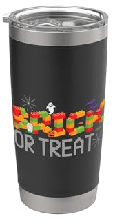 Brick Or Treat Halloween-Blockbaumeister Doppelwandiger Edelstahl-Thermobecher