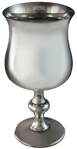 I LUV LTD Gestielte Becher Zinn Tulpe Georgianische Form mittelalterlichen Weinglas 5