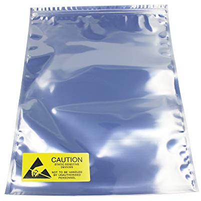 Resealable Antistatic Bag for ATX Motherboard Graphics Card GPU Electronics Anti Static Ziplock ESD Shielding Bags, 50 Pcs 12x16inch with Anti-Static Label