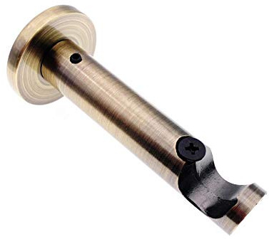 DécoProfi Wandträger Aufleger Stangenauflage antik Messing für Gardinenstangen Ø 16 mm