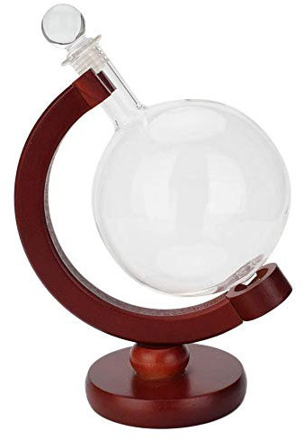 Casier à vin 1000 ml Décanteur à whisky bateau antique Distributeur de whisky pour liqueur Bourbon Vodka Globe Décanteur avec support en bois fini 449 (couleur : 500 ml)