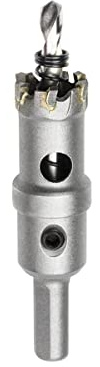 Meccion Bell sågborr, metallborr, volframkarbid tandhålskärare för rostfri stålplåt, metall, legering, järn, trä (20 mm)