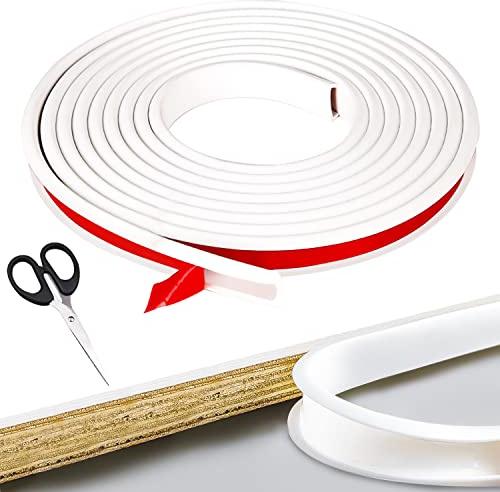 Kantenschutz Selbstklebend Tischkantenschutz U-Form Tisch Kantenschutz Bett Edge Protector für Tische Bettkanten Nachttische Wand Ecken Esstische Kommoden Möbel Weiß (3m x 16 mm)