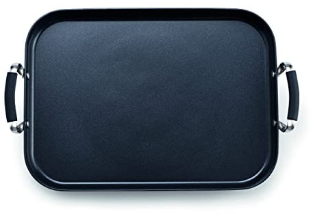 MasterPro Smart | Sartén Teppan Yaki 32 x 23 cm | De aluminio forjado | Tres capas de acero y aluminio | con mango ergonómico | Sartén de acero inoxidable | Para todo tipo de cocinas