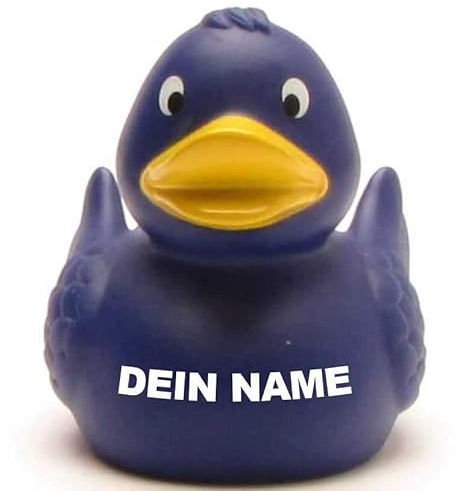 Badeente - personalisierbar - viele Farben L: 7,5 cm (blau)