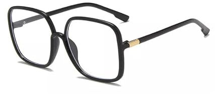 TECH-LINE-DIRECT FASHION ACCESSORIES Lunettes anti-lumière bleue pour femme - Anti-reflet - Filtre UV - Lunettes de jeu sur ordinateur - Lunettes carrées rétro, claire, Taille unique