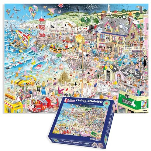 Mike Jupp Jigsaw Puzzles - I Love Summer - 1000 Piece Jigsaw Puzzle For Adults | Made In Britain | 66cm X 50cm