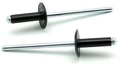 IERO - Rivetti a strappo Verniciati NERO RAL 9005 Alluminio/Acciaio Testa L